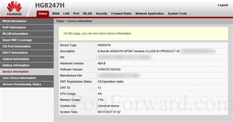 Huawei Hg8247h Router Port Forwarding Instructions