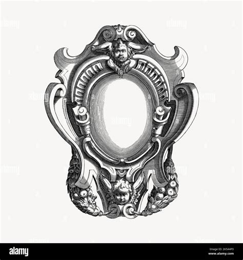 Mythical Frame Clipart Vintage Hand Drawn Vector Stock Vector Image