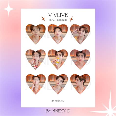 Jual Stiker Bts Vlive Heart Deco JUNGKOOK TAEHYUNG JIMIN SUGA JIN JHOPE