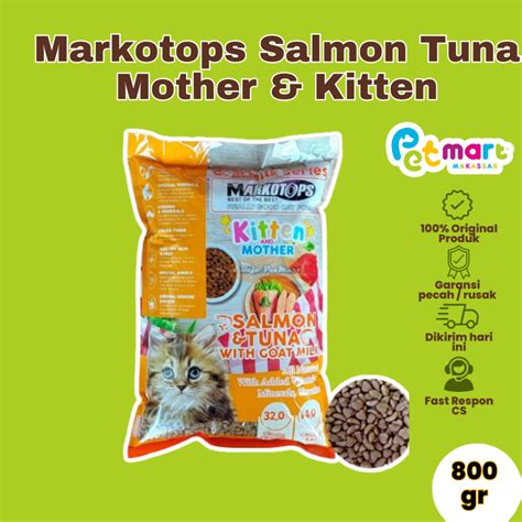 Jual Makanan Kucing Kering Markotops Salmon Tuna Mother Kitten Dry