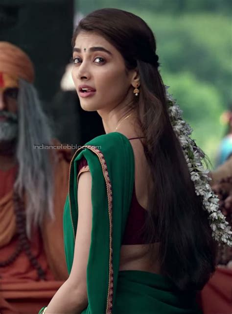Pooja Hedge Acharya Telugu 10 Hot Saree Back Hd Caps Indiancelebblog