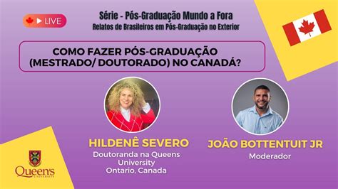 Como Fazer Mestrado Doutorado No Canad Youtube