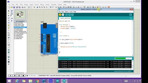 Pir Sensor Arduino Simulation In Proteus YouTube