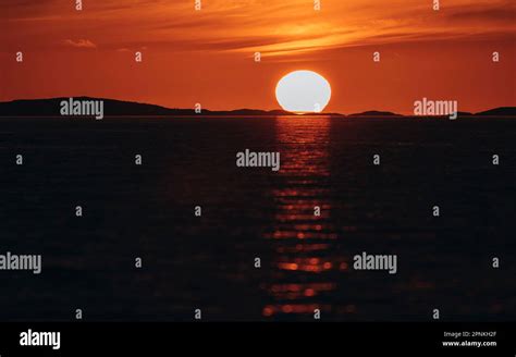 Magical sunset in the norwegian fjords Stock Photo - Alamy