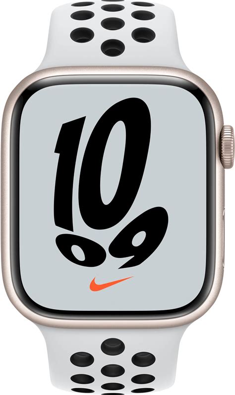 Best Buy: Apple Watch Nike Series 7 (GPS + Cellular) 45mm Starlight ...