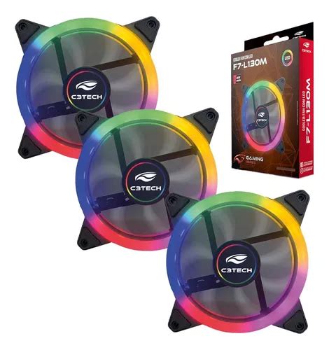 Kit 3 Fans Cooler Led Rgb 120mm Ventoinha Gabinete Pc Gamer MercadoLivre