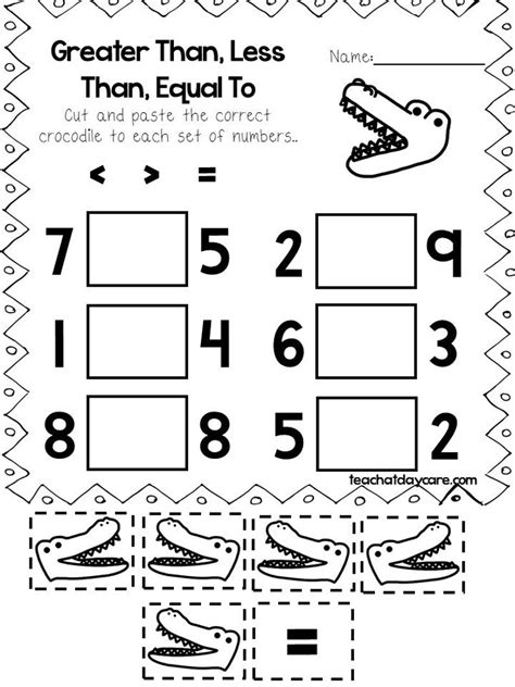 30 Printable Greater Than Less Than Equal To Worksheets Etsy