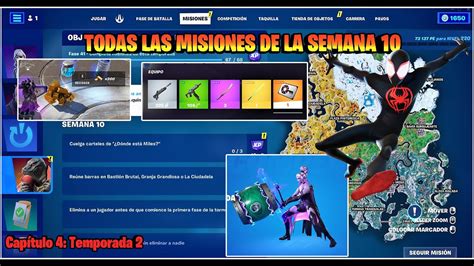 ⚔️fortnite CÓmo Completar Todas Las Misiones De La Semana 10 Capítulo 4 Temporada 2 Mega 🈯