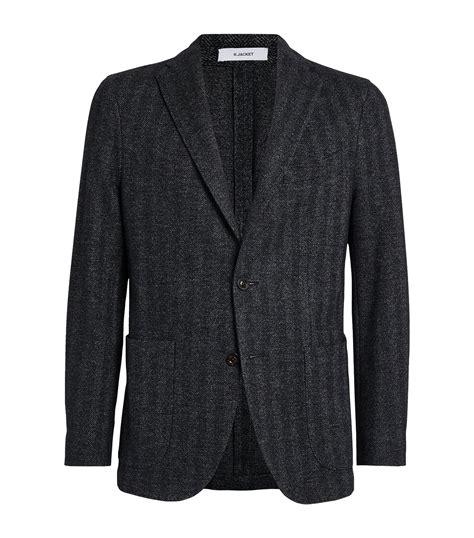 Boglioli Grey Herringbone Blazer Harrods UK