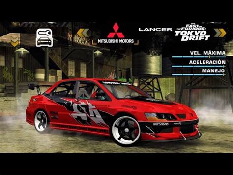 Mitsubishi Lancer Evolution Ix Sean Boswell Reto Tokio Drift Nfs Most