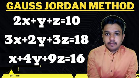 Gauss Jordan Method System Of Equation Engineering Maths Mathspedia Youtube