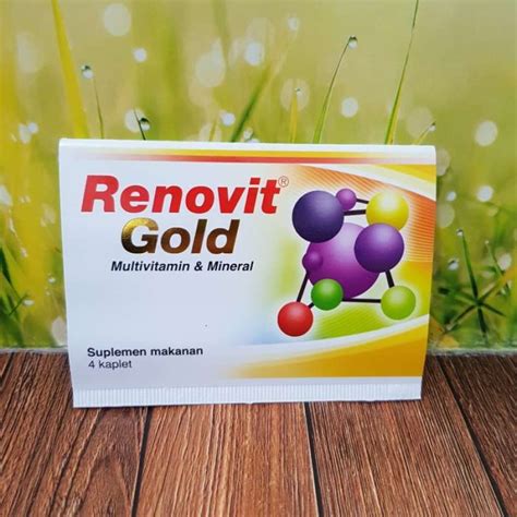 Jual Renovit Gold Strip Per Kaplet Multivitamin Dan Mineral Utk