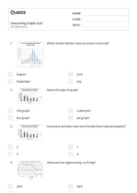 50 Interpreting Graphs Worksheets For 6th Grade On Quizizz Free And Printable