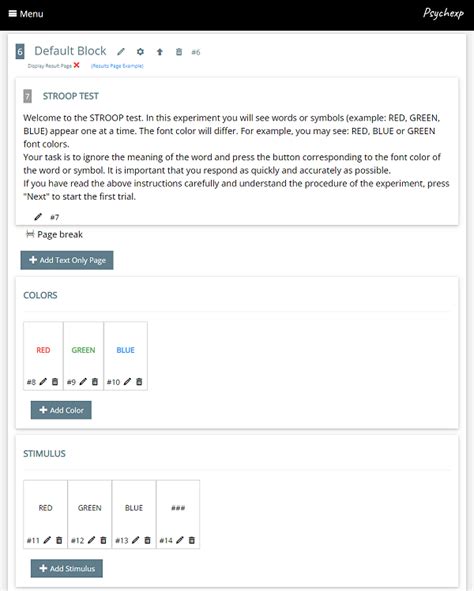 Psychexp Build A STROOP Test In 30 Seconds