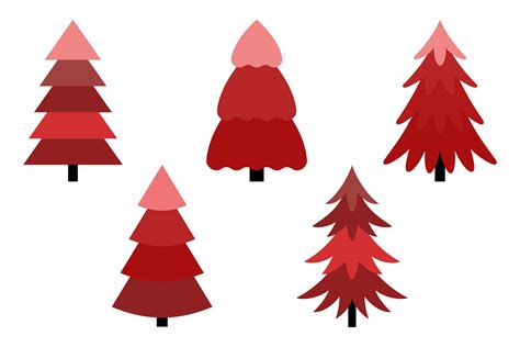 Tree Xmas Season Set Graphic By Hokkistudio Creative Fabrica