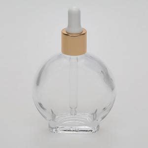 BulkPerfumeBottles 1 7 Oz 50ml Watch Shaped Clear Glass Bottle