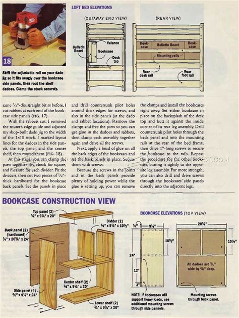 Loft Bed Plans • Woodarchivist