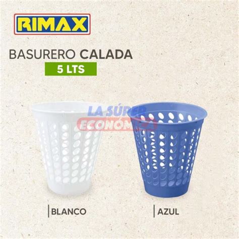 Papelera Calada 5L RIMAX La Súper Económica