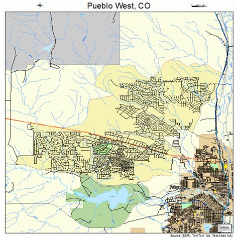 Pueblo West Colorado Street Map 0862220