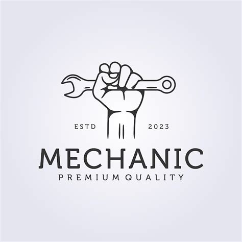 Premium Vector Mechanic Or Technician Service Maintenance Minimal