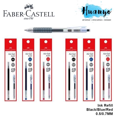 Faber Castell Air Gel Fast Dry Retractable Rubber Grip Gel Pen Black