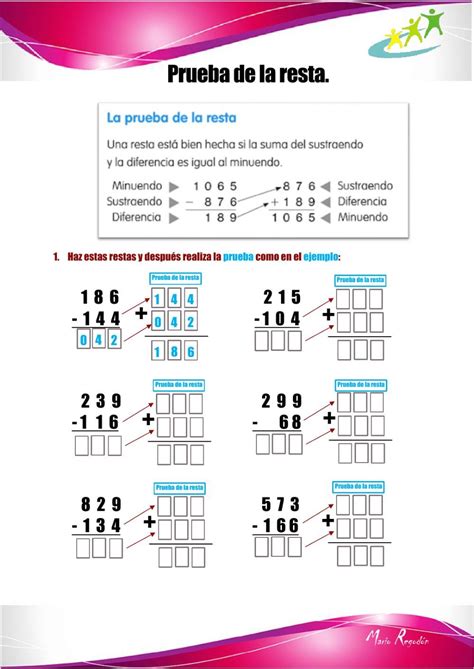 Ejercicio Interactivo De Prueba De La Resta Addition And Subtraction