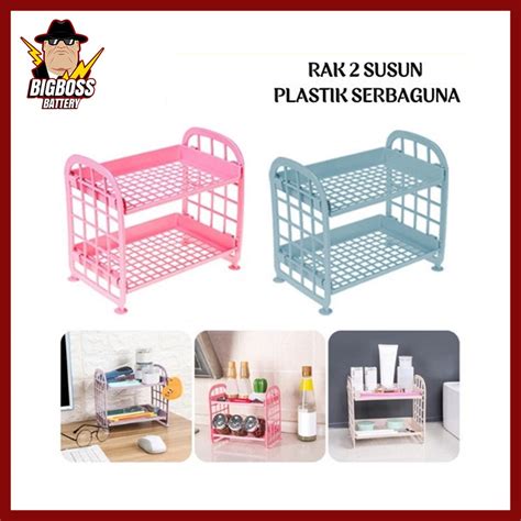 Jual Rak Mini Dua Susun Plastik Serbaguna Rak Minimalis Multifungsi