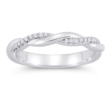 Platinum Vine Twist Diamond Band Derco Diamonds