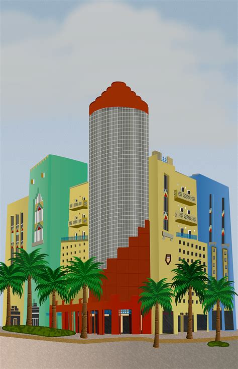 Miami Art Deco Poster on Behance