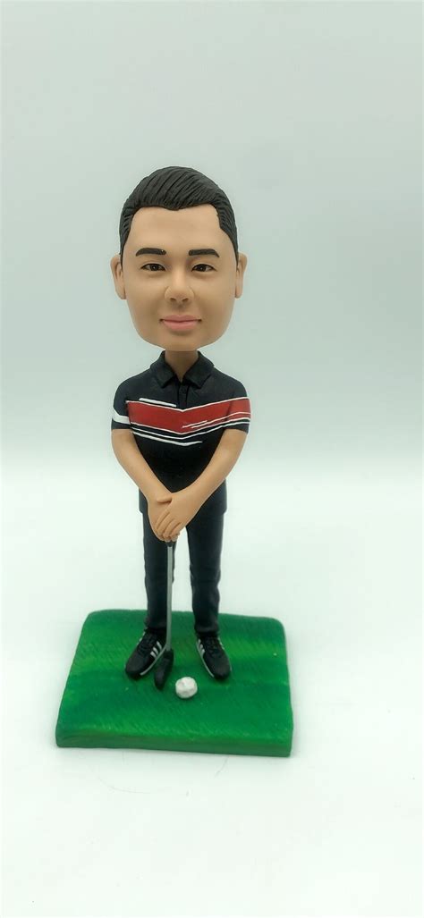 Golfer Custom Bobblehead Golfer Bobble Head Golfer Etsy