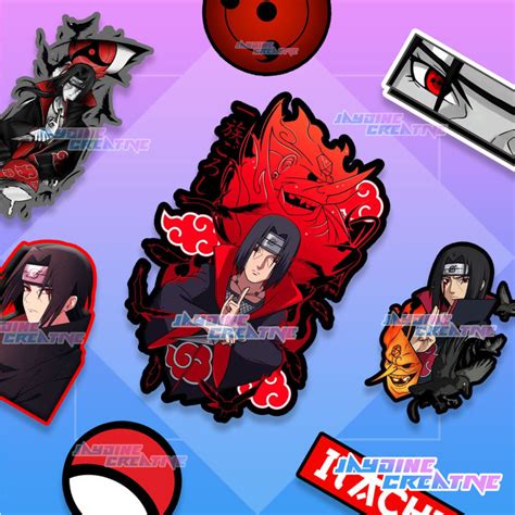 jaydine creative itachi uchiha akatsuki sticker kiss cut sticker