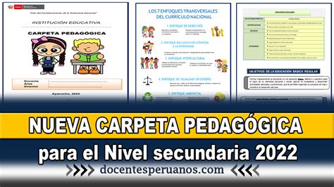 NUEVA CARPETA PEDAGÓGICA para el Nivel secundaria 2022