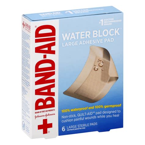 Band-Aid Large Waterproof Pads 2.875" x 4" | Hy-Vee Aisles Online ...