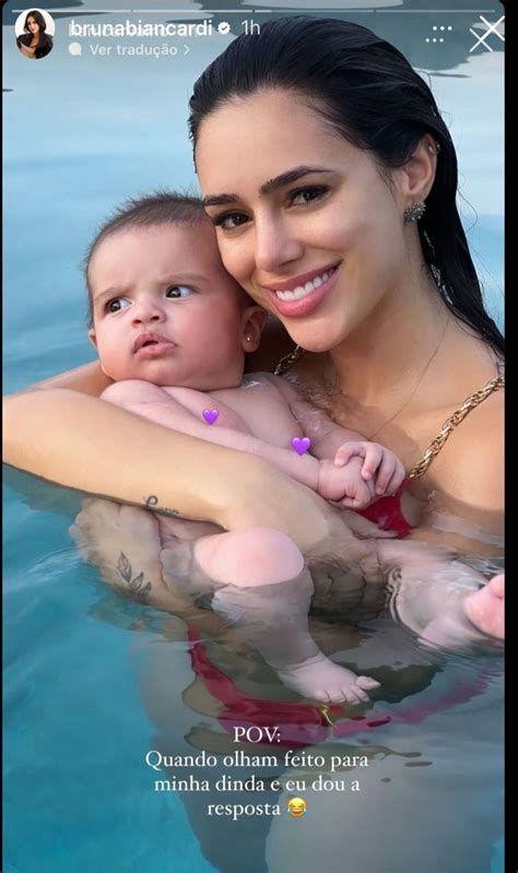 Bruna Biancardi Encanta Ao Curtir O Dia Na Piscina A Afilhada Marina