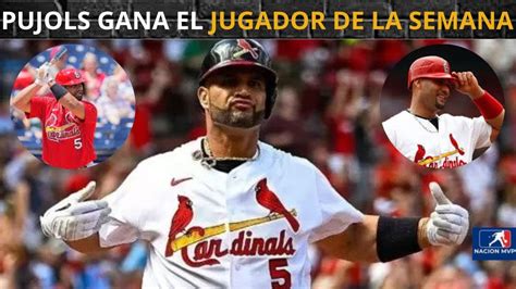 ALBERT PUJOLS JUNTO A GOLDSCHMIDT GANA EL PREMIO A JUGADOR DE LA SEMANA