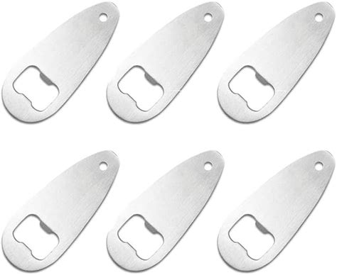 Amazon Lutong Stainless Steel Flat Bottle Opener 6 Pack Beer