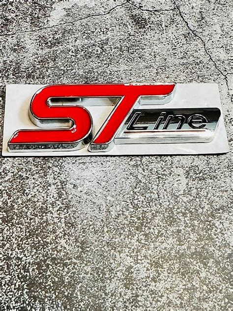 Ford St Line Emblem Schriftzug Logo In Rot Aus Metall Im Kanton