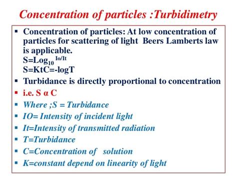 Nephelometry and turbidimetry