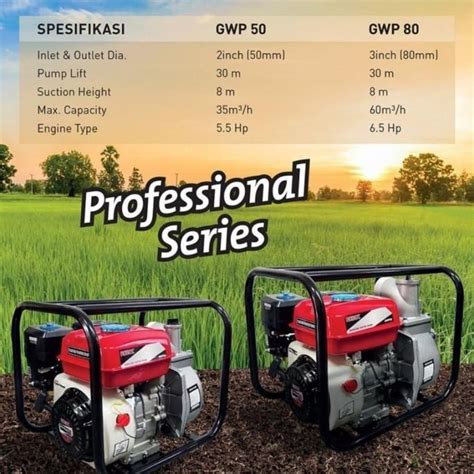 Jual Robot Mesin Pompa Air Irigasi Sawah GWP 50 Pompa Alkon 2 Inch