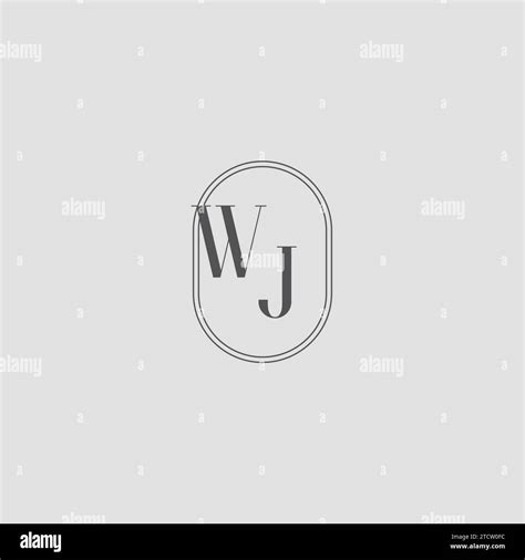 Initial Wj Wedding Monogram Logo Design Vector Graphic Stock Vector