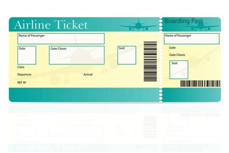 Blank plane tickets 435342 - Download Free Vectors, Clipart Graphics ...