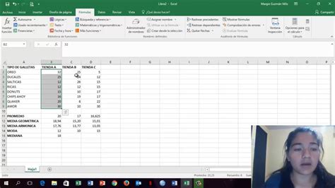 Como Sacar La Mediana En Excel Youtube