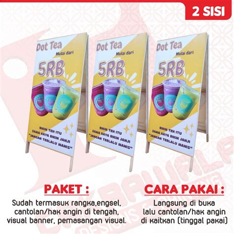 Jual Stand Banner Kayu Ukuran X Standing Banner Segitiga Kayu