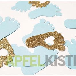 Er Set Baby Shower Party Konfetti Blau Gold