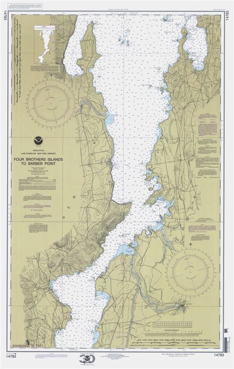 Lake Champlain Sheet 3 2000 Nautical Chart Old Maps