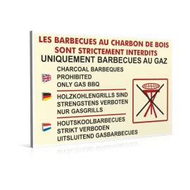 Panneau Les Barbecues Au Charbon De Bois Sont Strictement Interdits