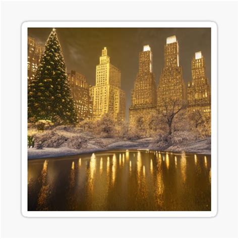 "Giant Christmas Tree in Central Park" Sticker for Sale by cmbklyn ...