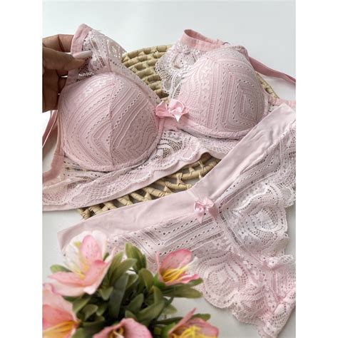 Conjunto Lingerie Bojo E Renda Suti E Calcinha Shopee Brasil