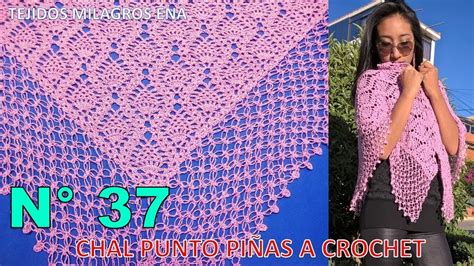 Chal N Tejido A Crochet En Forma Triangular En Punto Pi As Con