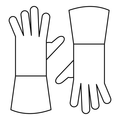 Garden gloves icon, outline style 14432292 Vector Art at Vecteezy